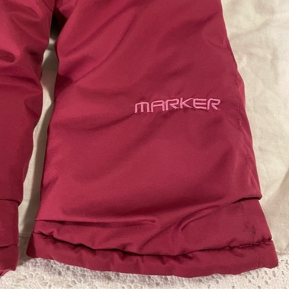 Marker Girls Size 4 Bib Pink Insulated Snow Ski Pants Overalls Fleece - Picture 13 of 13